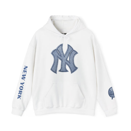 NY Baseball Fan Unisex Hoodie, New York Yankee Logo Sweatshirt, Gift for Baseball Fans, Sport Apparel, Team Hooded Jumper, Baseball Lover