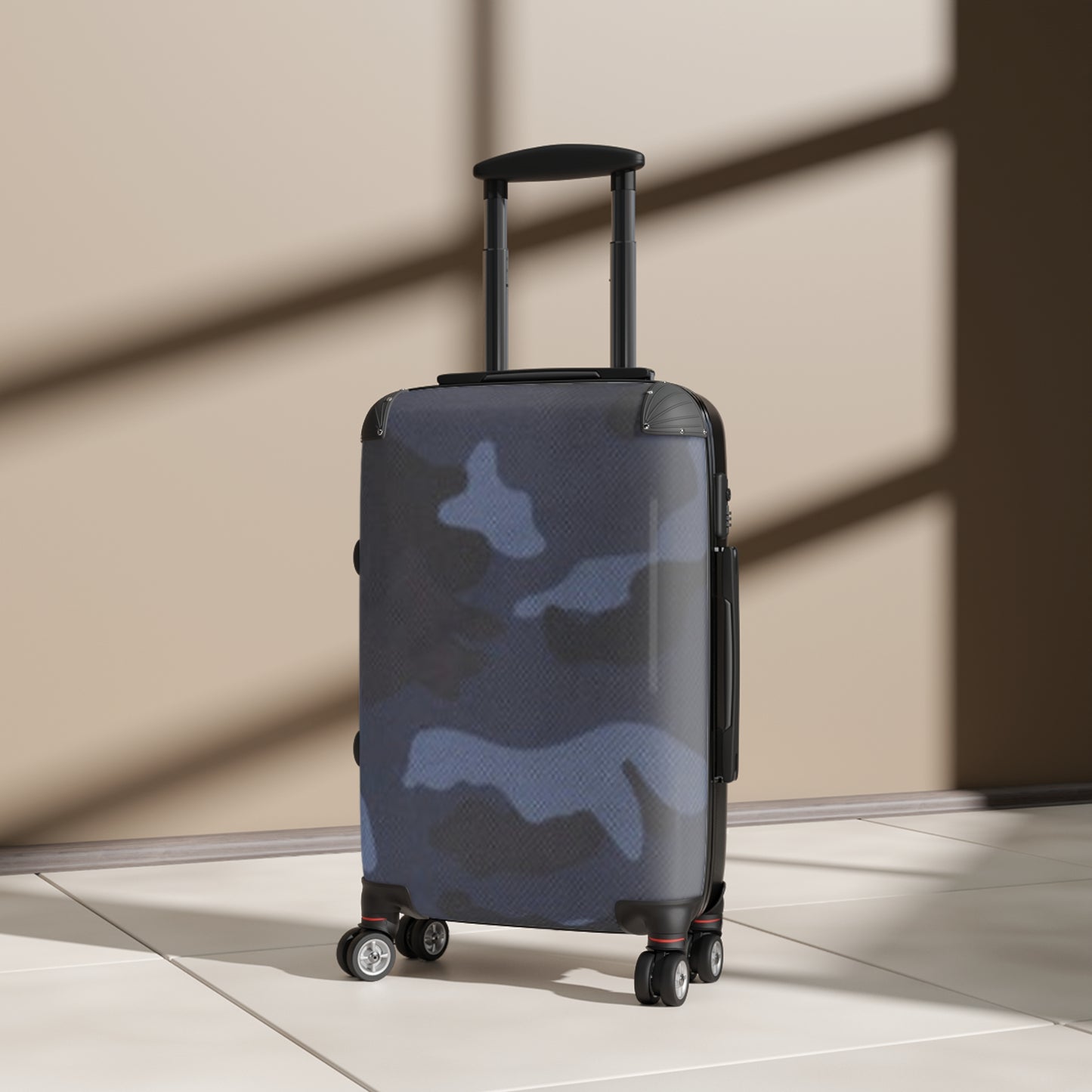 Suitcase Carry on Luggage Blue Camo, Travel Bag, Weekend Getaway, Vacation Essential, Travel Accessories, Camouflage Suitcase