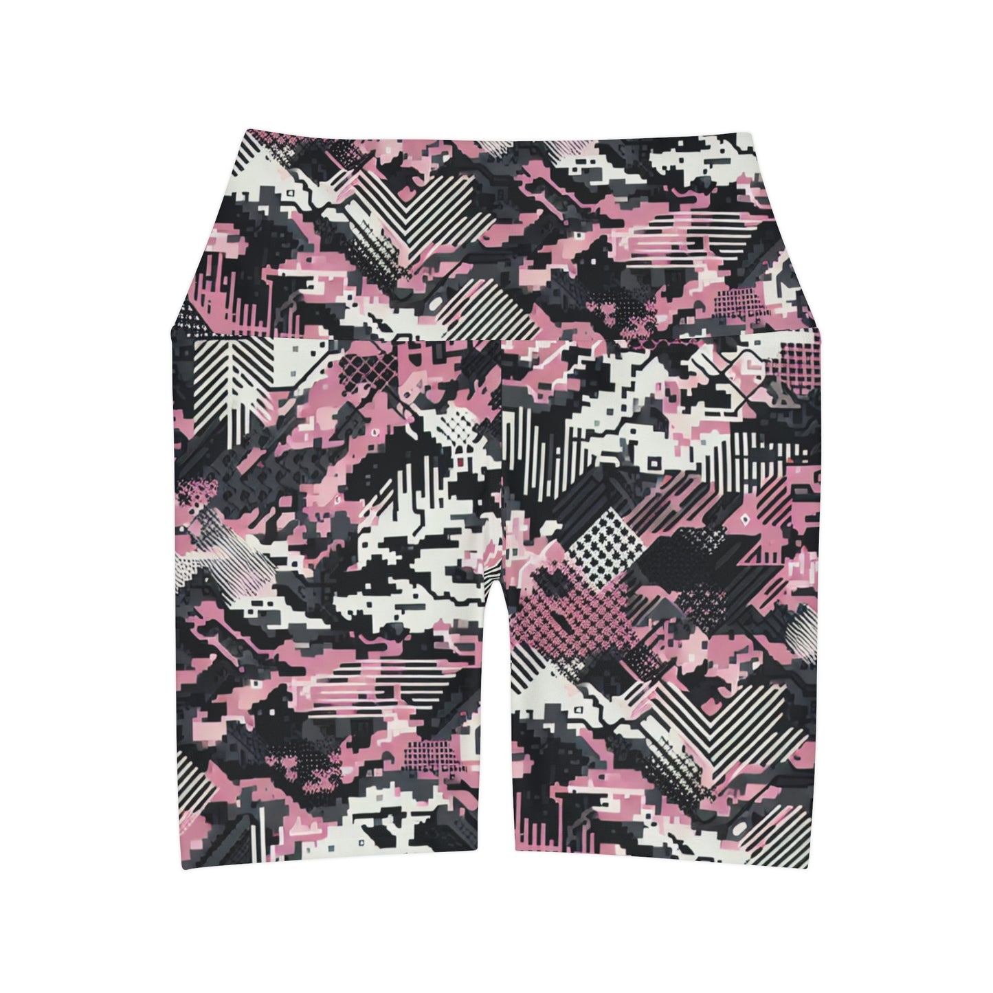 High Waisted Yoga Shorts (AOP)