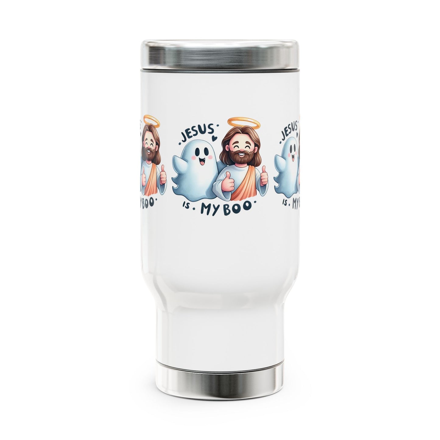 Travel Mug Halloween Jesus Design, 14oz stainless steel