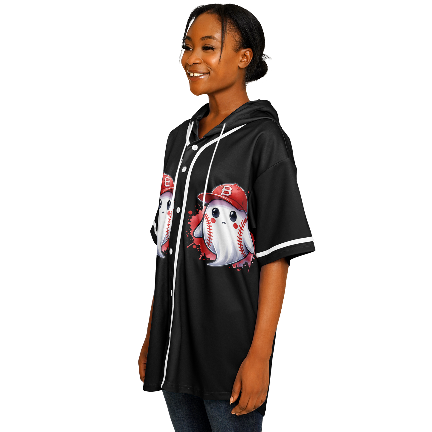 Hooded Baseball Jersey adult- AOP