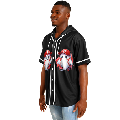 Hooded Baseball Jersey adult- AOP