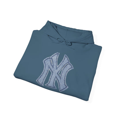 Yankee Baseball Hoodie - New York Logo Shirt for Baseball Fans, Unisex Heavy Blend Hooded Sweatshirt, Yankee Love, Gift for Sports