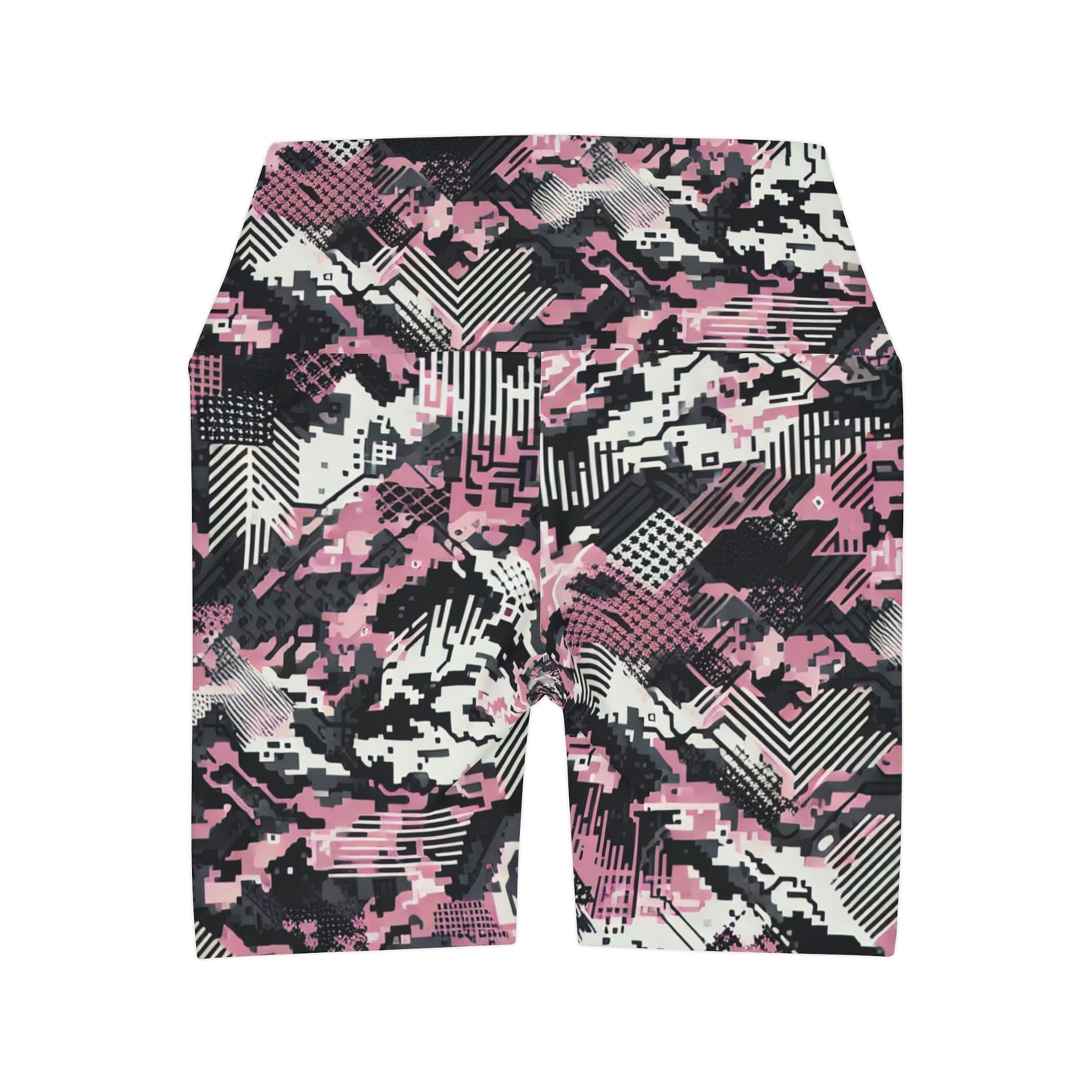 High Waisted Yoga Shorts (AOP)