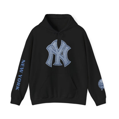 NY Baseball Fan Unisex Hoodie, New York Yankee Logo Sweatshirt, Gift for Baseball Fans, Sport Apparel, Team Hooded Jumper, Baseball Lover