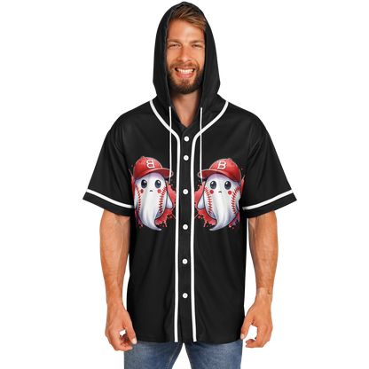 Hooded Baseball Jersey adult- AOP