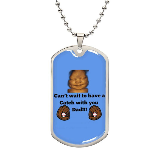 tag necklace father to be ultrasound photo unborn child message