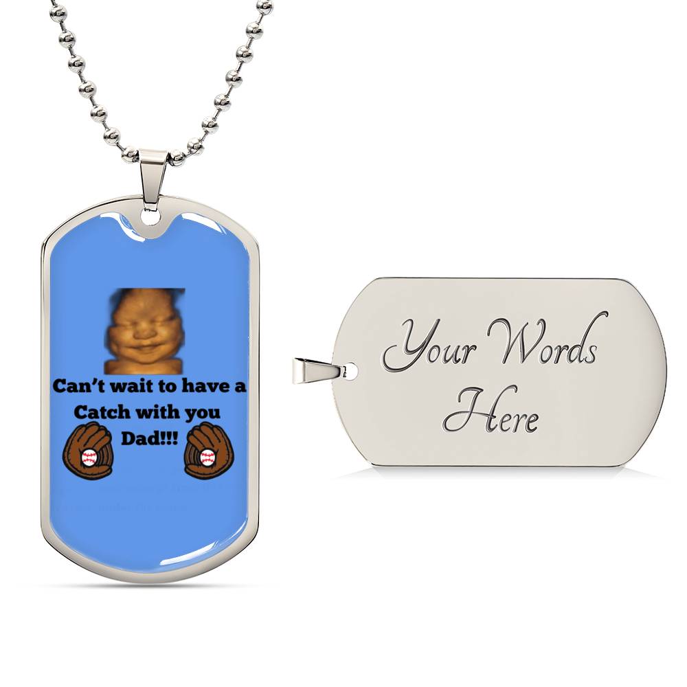 tag necklace father to be ultrasound photo unborn child message