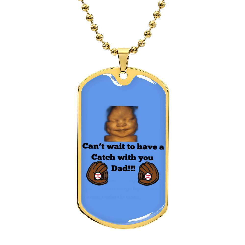 tag necklace father to be ultrasound photo unborn child message