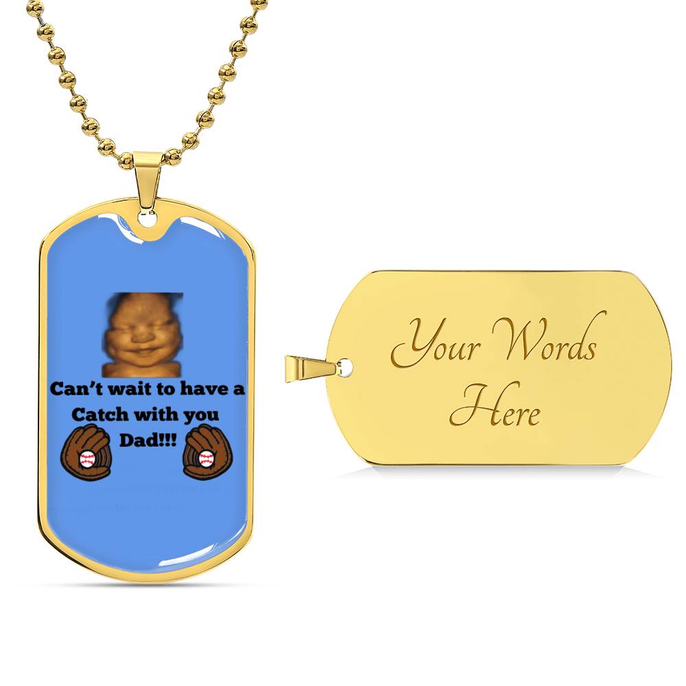 tag necklace father to be ultrasound photo unborn child message