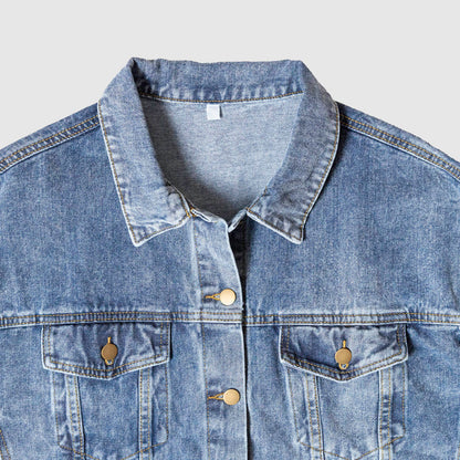 Jean jacket  oversized married name on back