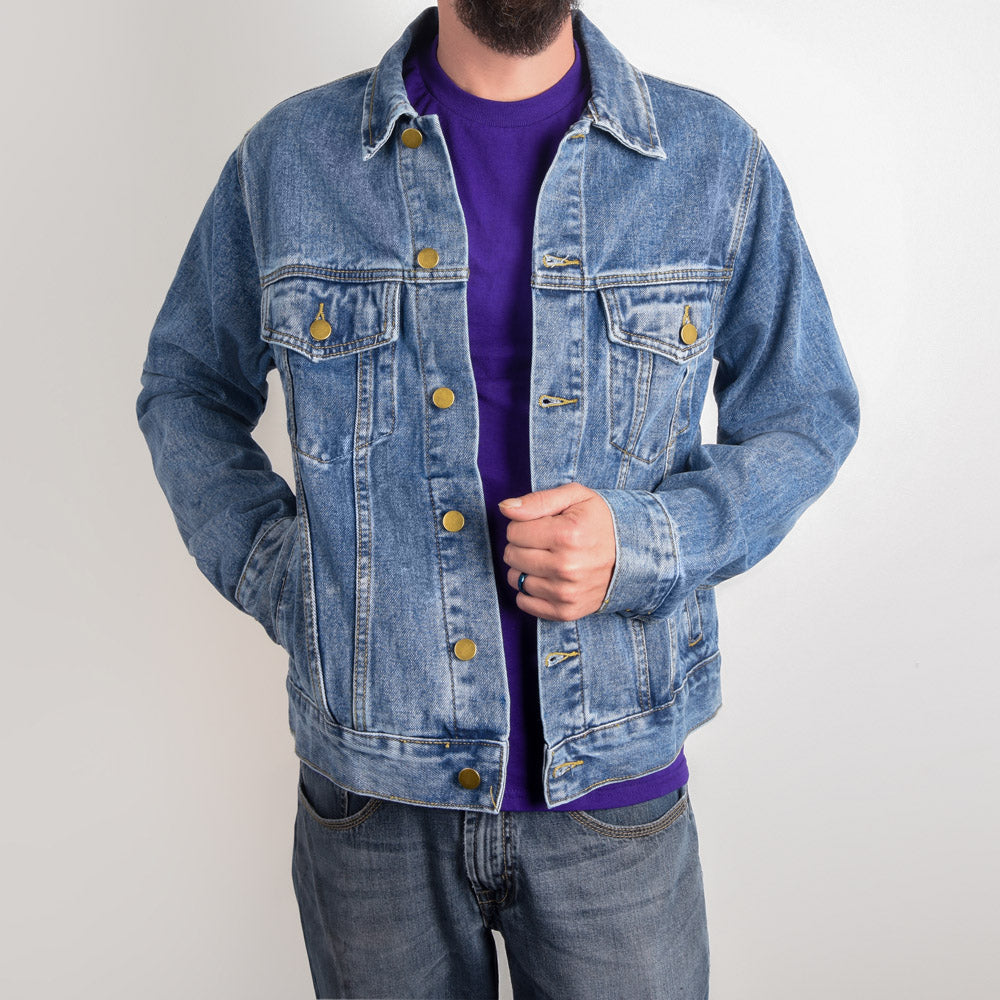 Jean jacket  oversized married name on back