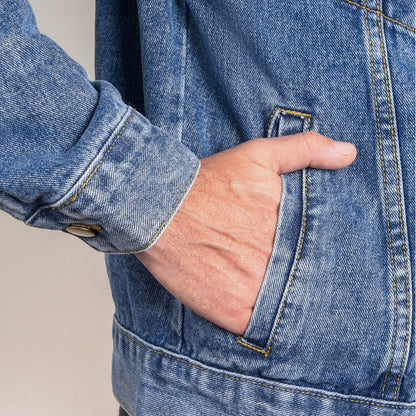 Jean jacket  oversized married name on back