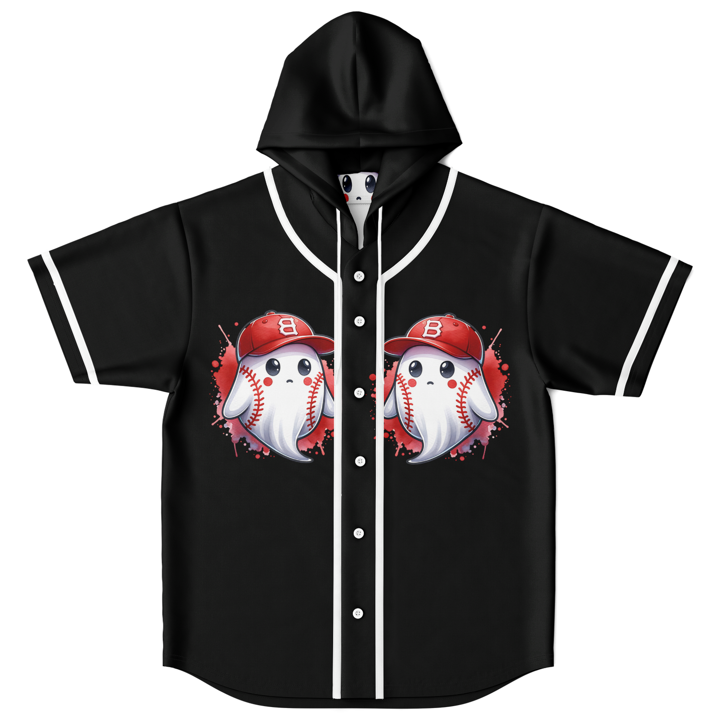 Hooded Baseball Jersey adult- AOP