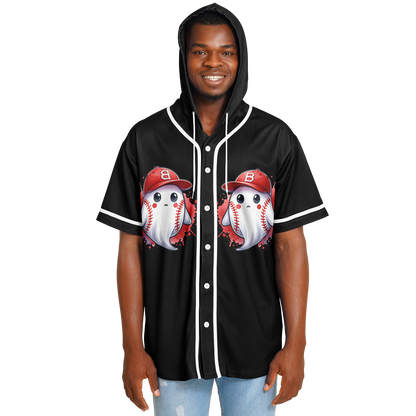 Hooded Baseball Jersey adult- AOP