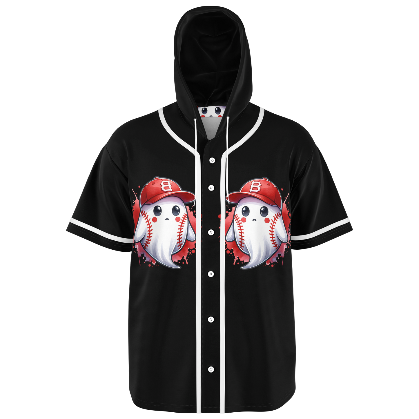 Hooded Baseball Jersey adult- AOP