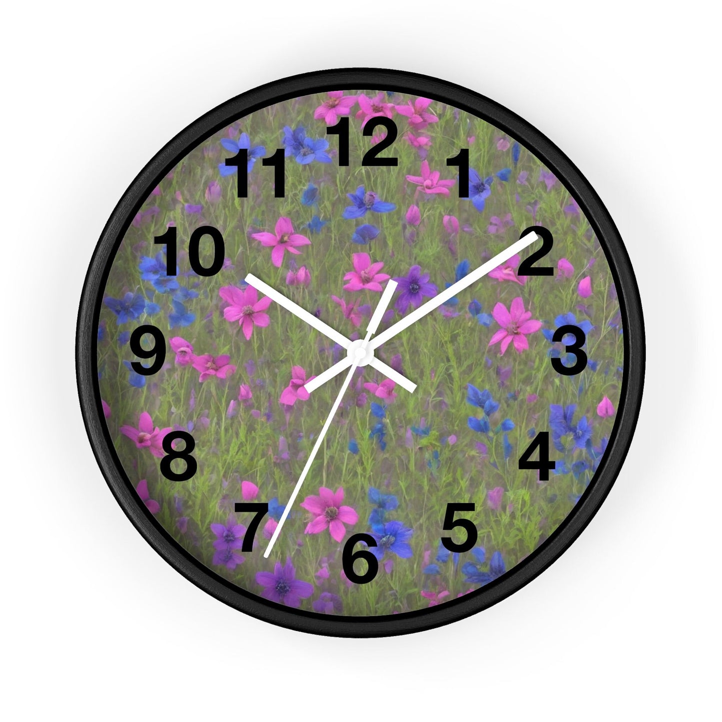 Wall Clock, Floral Clock, Unique, Modern, Large, Round, Clocks, Decorative Clock, Nature, Flower, acrylic Clock ,wall art, decor, glass