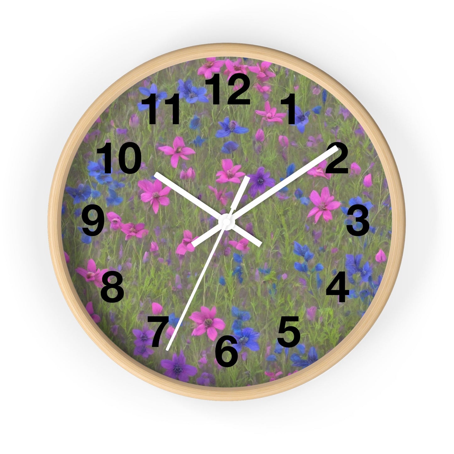 Wall Clock, Floral Clock, Unique, Modern, Large, Round, Clocks, Decorative Clock, Nature, Flower, acrylic Clock ,wall art, decor, glass