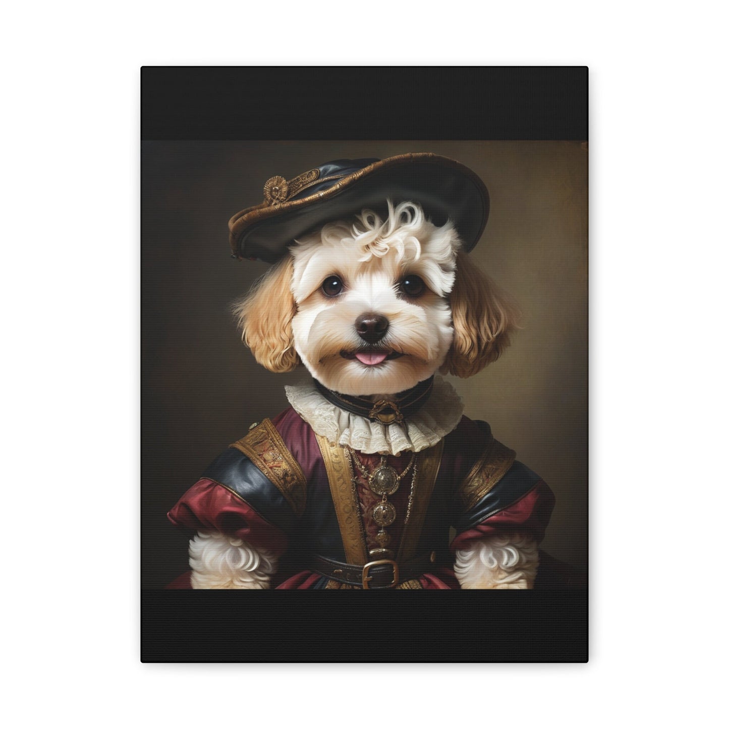 Maltipoo lovers framed wall art.Toy poodle art.Pet themed decor. Canvas Stretched, 0.75"