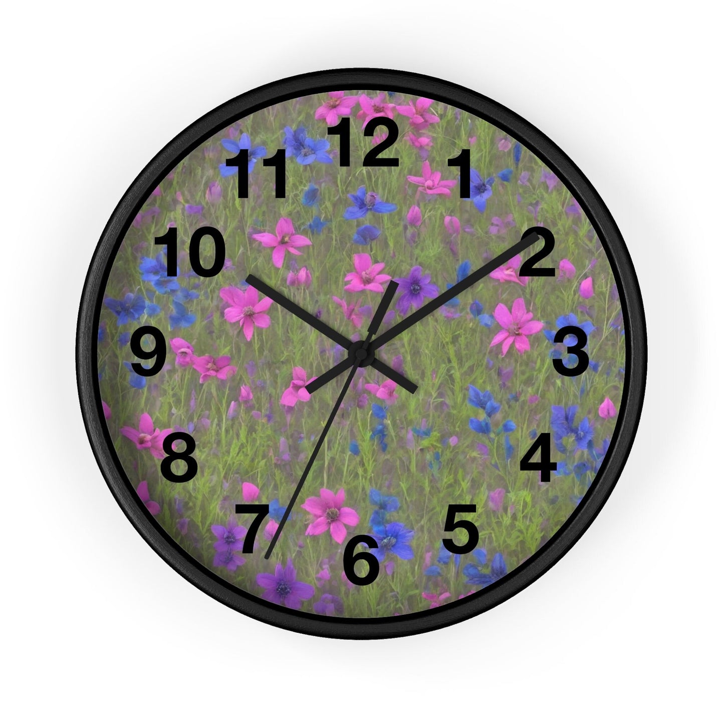 Wall Clock, Floral Clock, Unique, Modern, Large, Round, Clocks, Decorative Clock, Nature, Flower, acrylic Clock ,wall art, decor, glass