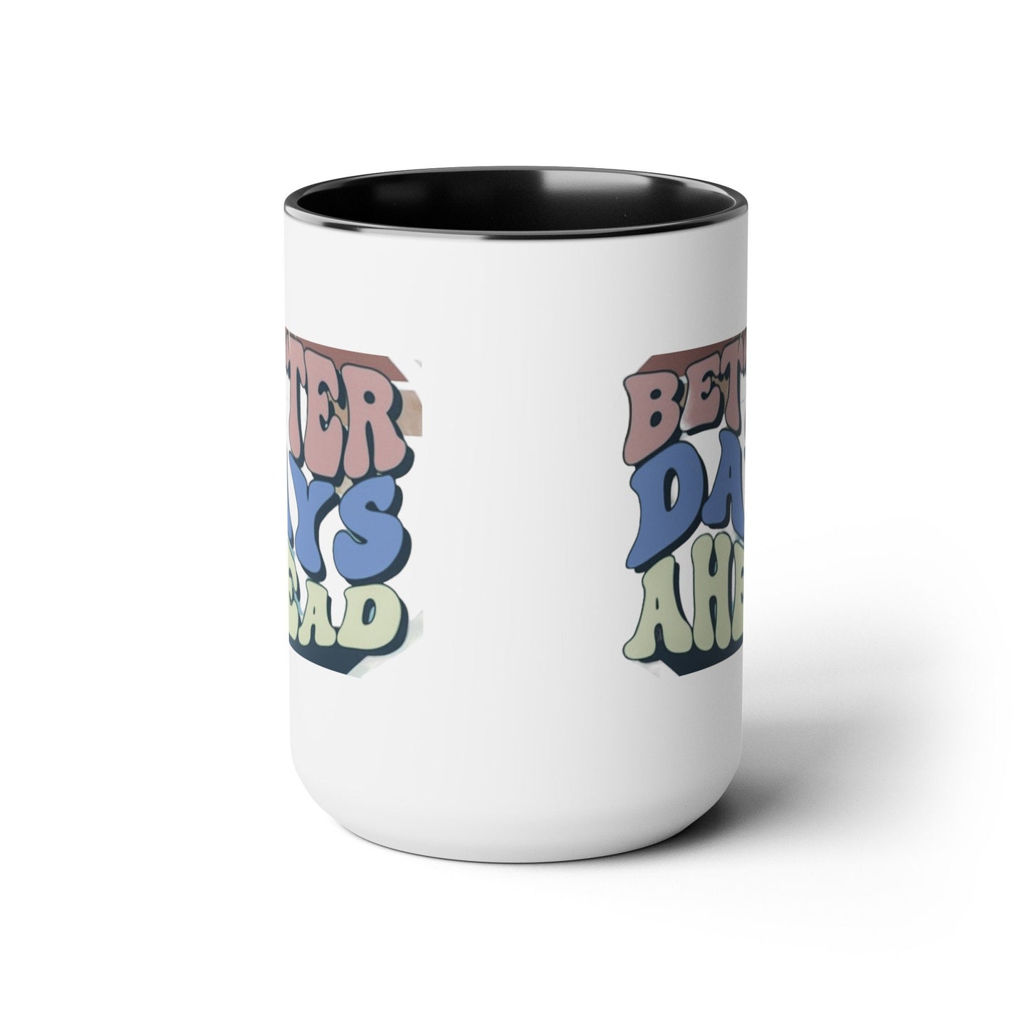 Two-Tone Coffee Mugs, 15oz