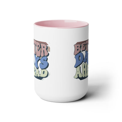 Two-Tone Coffee Mugs, 15oz