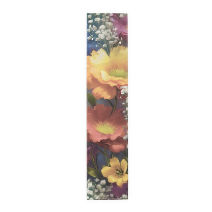 Floral Table Runner - Perfect for Wedding Decor, Home Dining, and Parties