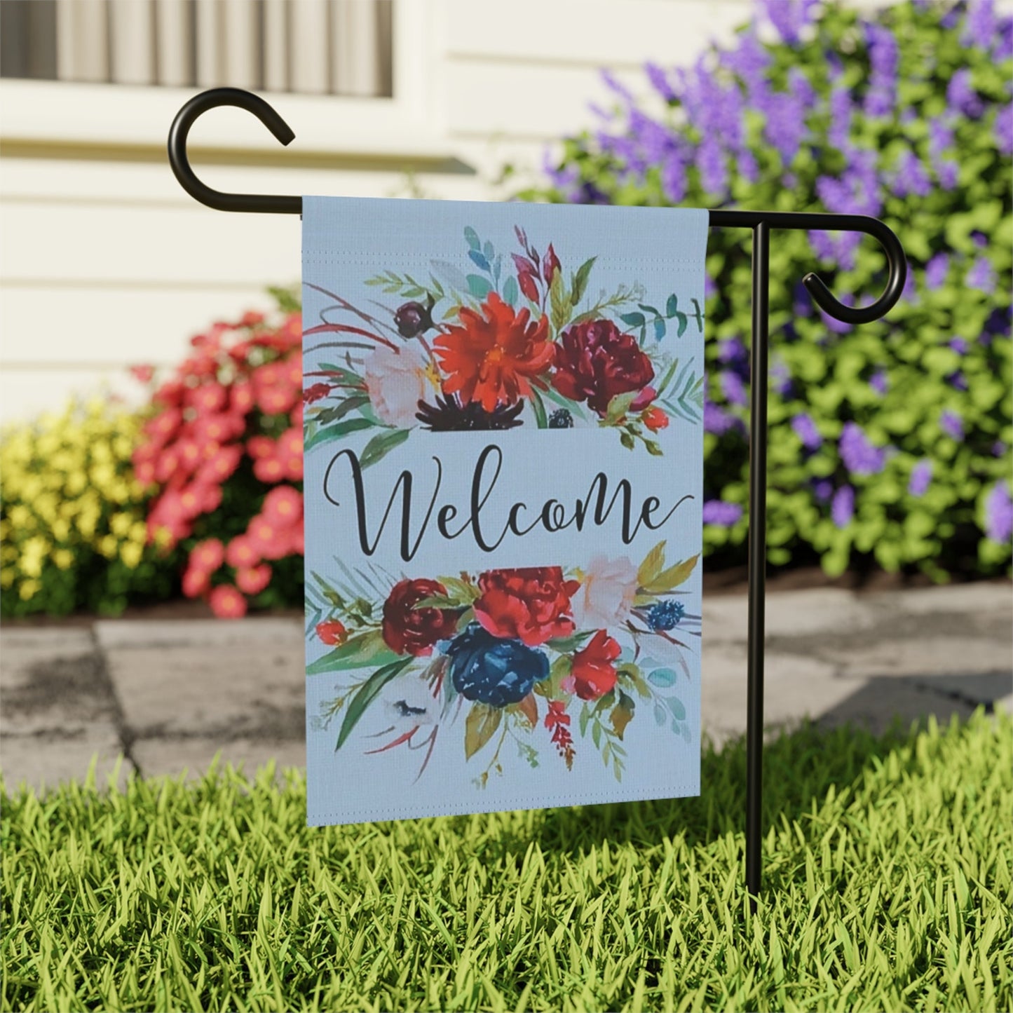 Welcome, Banner,event,garden, House Flag,Yard Display,Porch Decor, Garden ,Event Banner,flag,yard sign,flag,Outdoor,yard décor,Welcome Flag