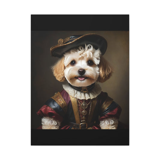 Maltipoo lovers framed wall art.Toy poodle art.Pet themed decor. Canvas Stretched, 0.75"