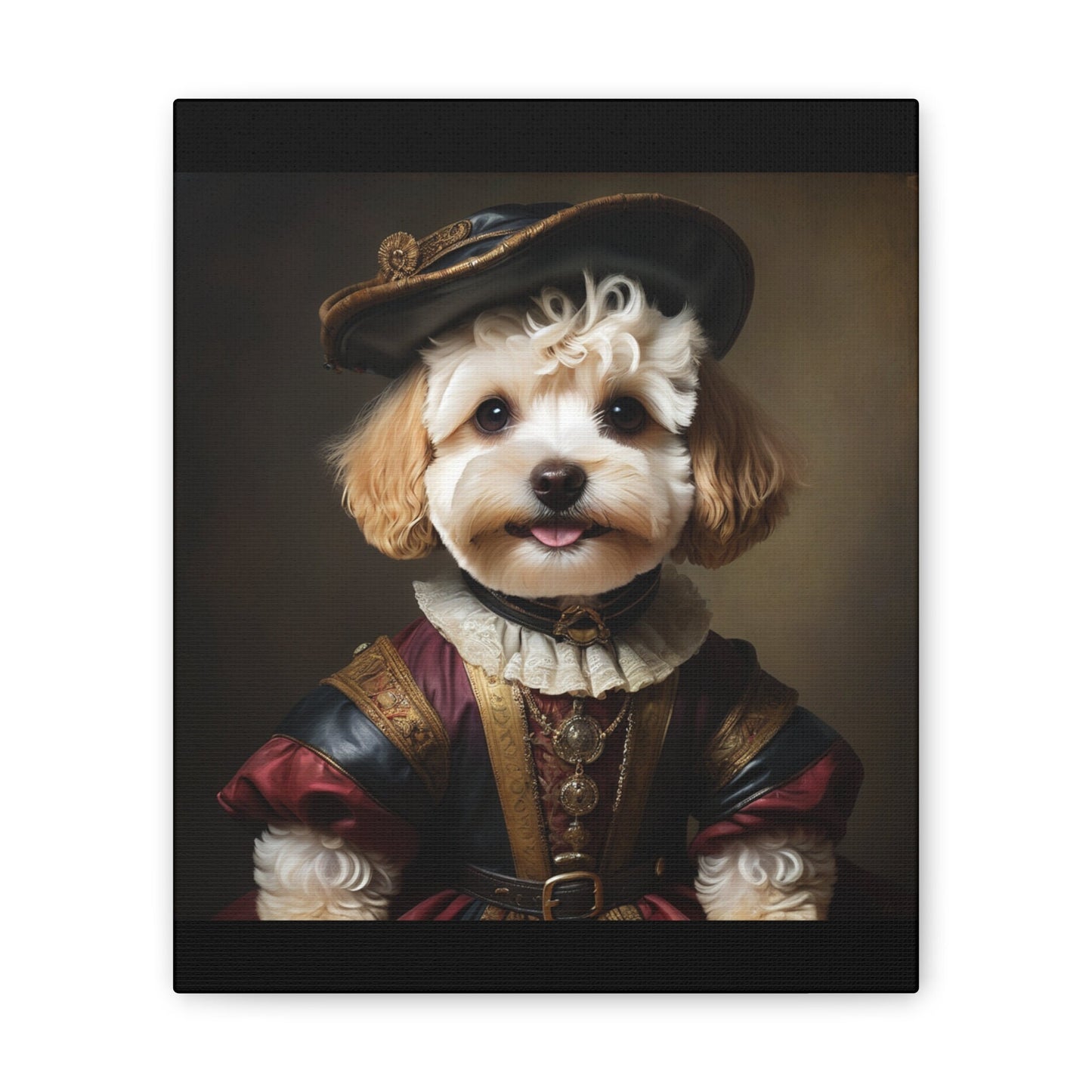 Maltipoo lovers framed wall art.Toy poodle art.Pet themed decor. Canvas Stretched, 0.75"