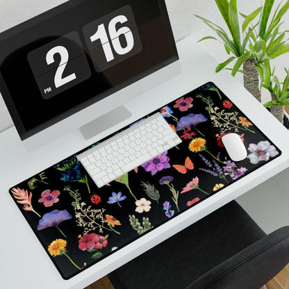 Desk Mat floral design   Custom Floral Desk theme  Personalized Boho Chic Workspace Accessory Positive Vibes  Desk Mat