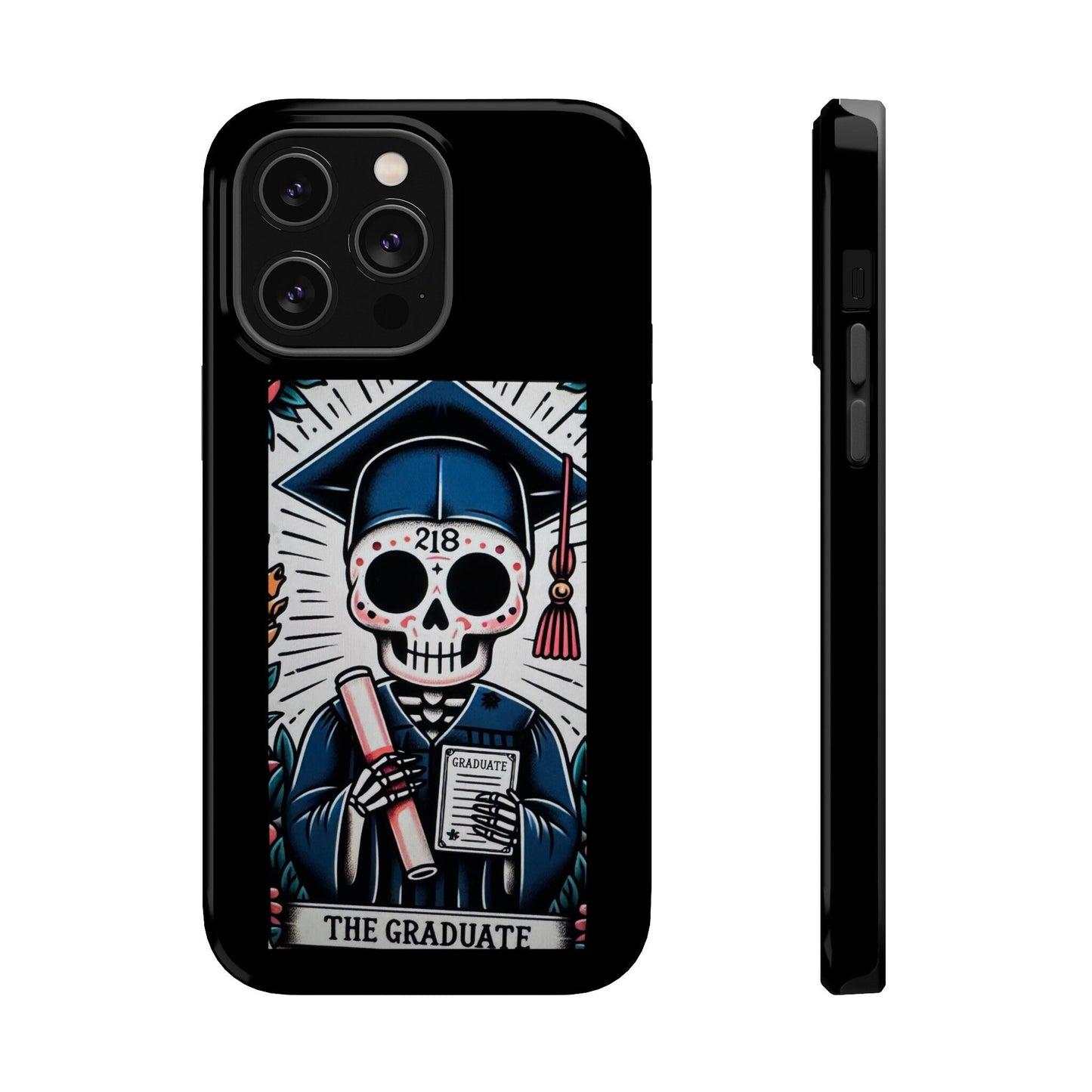 Phone hardcase  graduate gift graduation iPhone Samsung skeleton themed MagSafe Tough Cases