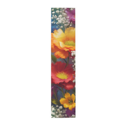 Floral Table Runner - Perfect for Wedding Decor, Home Dining, and Parties