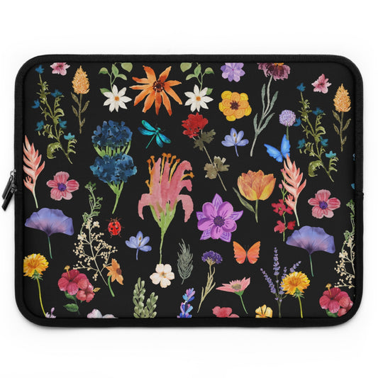 Laptop Sleeve Vintage Floral Laptop Sleeve for Women, MacBook Pro 13 inch Botanical Print Laptop Sleeve, Custom Size Options Available