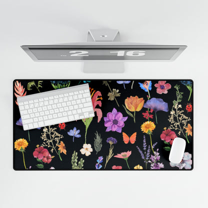 Desk Mat floral design   Custom Floral Desk theme  Personalized Boho Chic Workspace Accessory Positive Vibes  Desk Mat