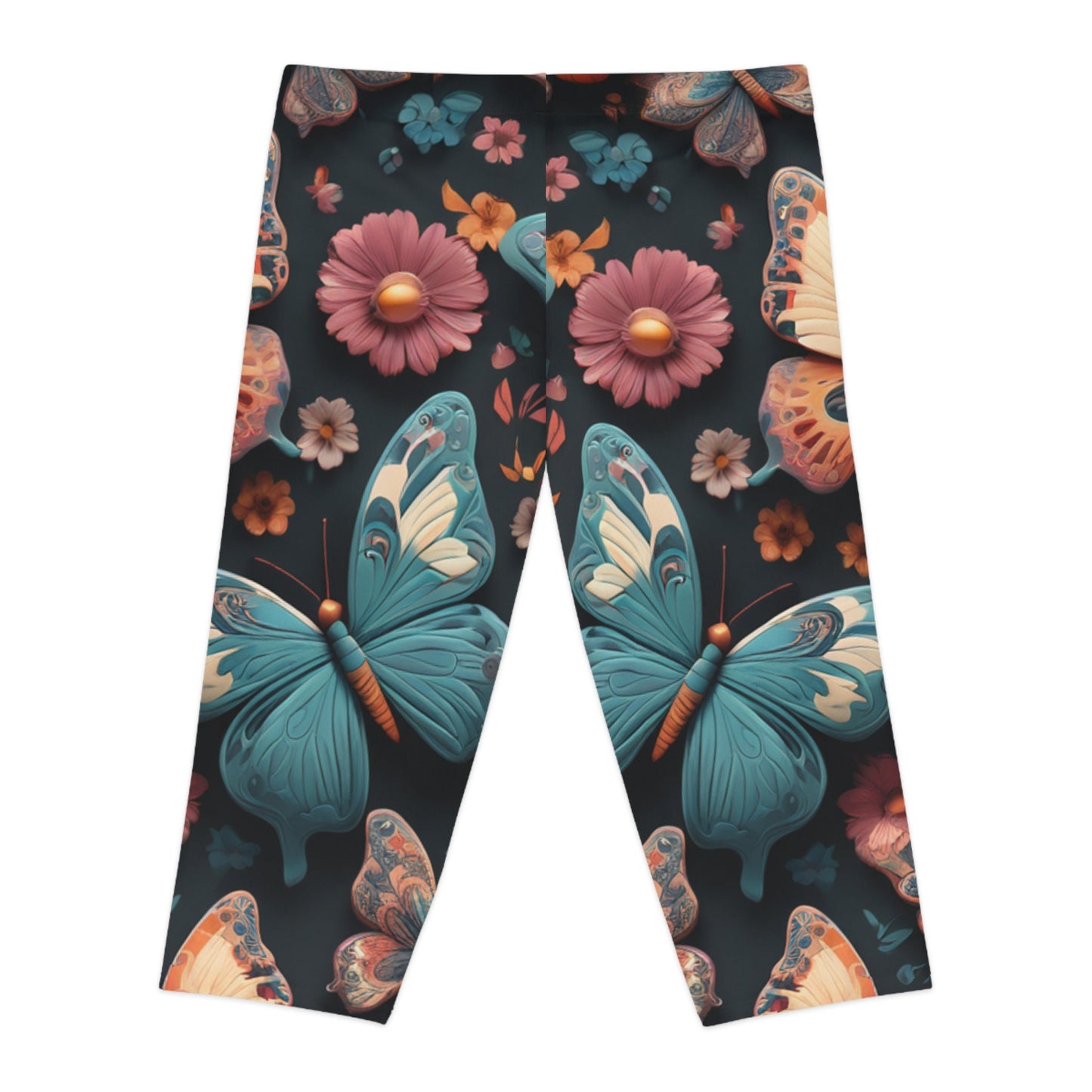 butterfly print capri Leggings capri Yoga Pants High Waist Leggings For Women Best Gift For Her Leggings Yoga Active Wear Gifts For Her