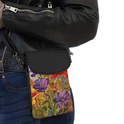 Small Crossbody floral  wallet phone carrier Travel Wallet|Shoulder Bag For iPhone 15 Pro Max|Personalized