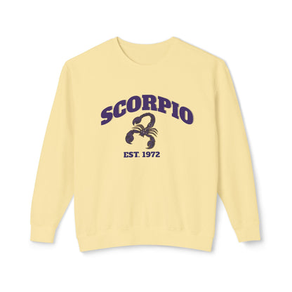 Scorpio sweatshirt personalize with your birth year