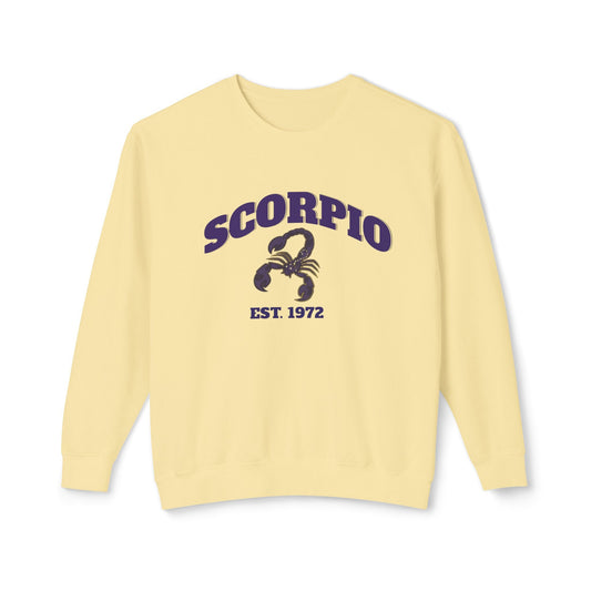 Scorpio sweatshirt personalize with your birth year