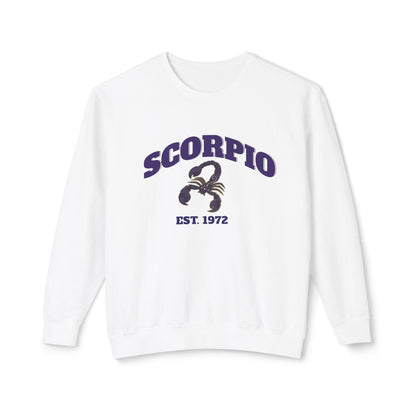 Scorpio sweatshirt personalize with your birth year