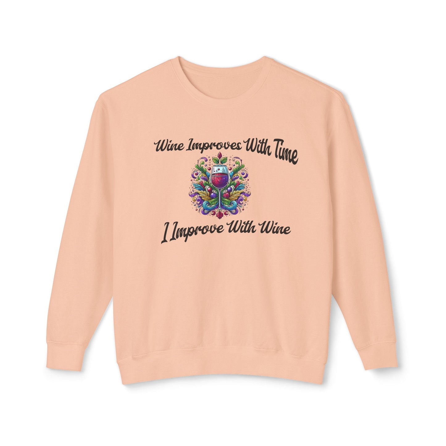 sweatshirt wine lovers fall dream.Soft trendy usa made with cute embroidered design Perfect gift for self love club women lover Lightweight