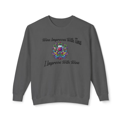 sweatshirt wine lovers fall dream.Soft trendy usa made with cute embroidered design Perfect gift for self love club women lover Lightweight