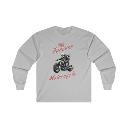 biker skeleton tshirt motorcycle boyfriend gift tee harley davidson t shirt Unisex Ultra Cotton Long Sleeve Tee