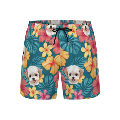 hawaiian shorts puppy dog theme mens bermuda