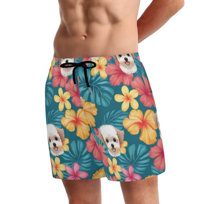 hawaiian shorts puppy dog theme mens bermuda