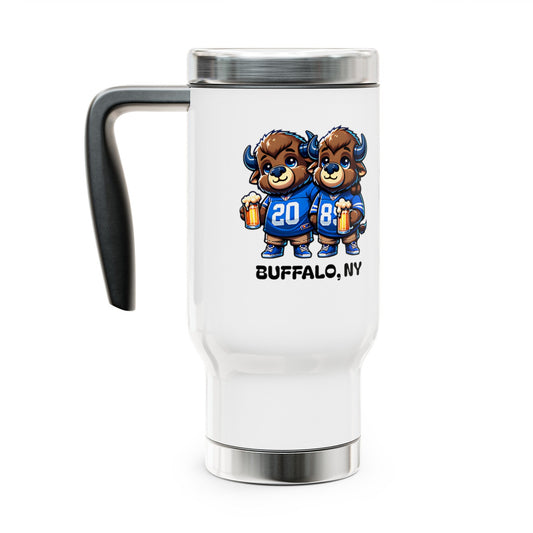 Travel mug tumbler buffalo ny buffaloes drinking Bills Stainless Steel Travel Mug with Handle, 14oz