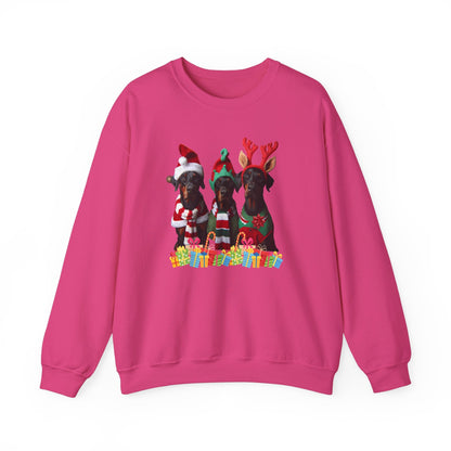 Doberman mom Sweatshirt , Doberman Christmas Shirt, Log  Lover lovers Gift, Christmas Crewneck, Holiday Sweater, Doberman Dog dobie