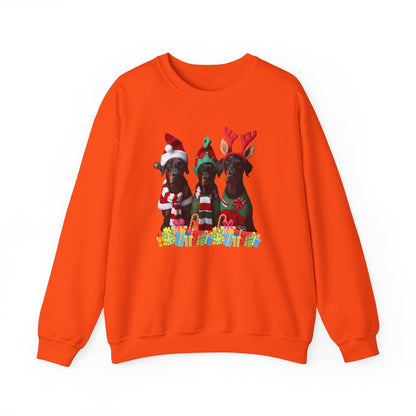 Doberman mom Sweatshirt , Doberman Christmas Shirt, Log  Lover lovers Gift, Christmas Crewneck, Holiday Sweater, Doberman Dog dobie