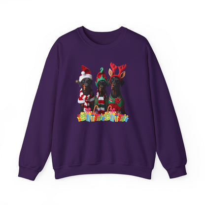 Doberman mom Sweatshirt , Doberman Christmas Shirt, Log  Lover lovers Gift, Christmas Crewneck, Holiday Sweater, Doberman Dog dobie