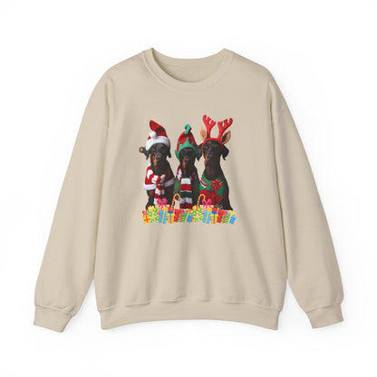 Doberman mom Sweatshirt , Doberman Christmas Shirt, Log  Lover lovers Gift, Christmas Crewneck, Holiday Sweater, Doberman Dog dobie